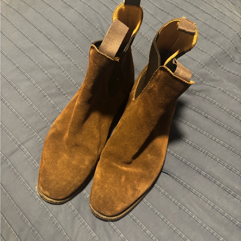 Brown Suede Chelsea Boots